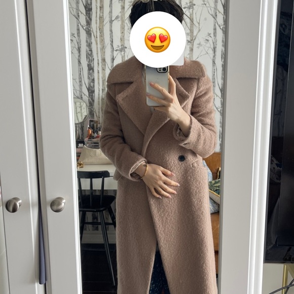 Club Monaco - pale pink/ beige wool coat - Picture 4 of 5